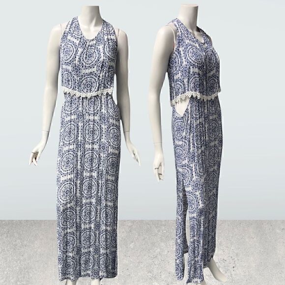 Romeo & Juliet Couture Print Sleeveless Cut Out Dress - Picture 1 of 6